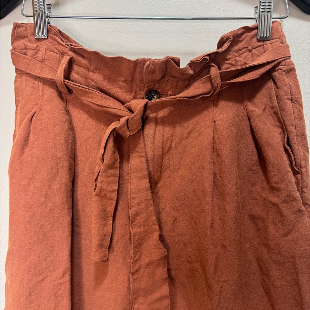 Madewell Rust Paperbag Waist Pants - Picture 5 of 6